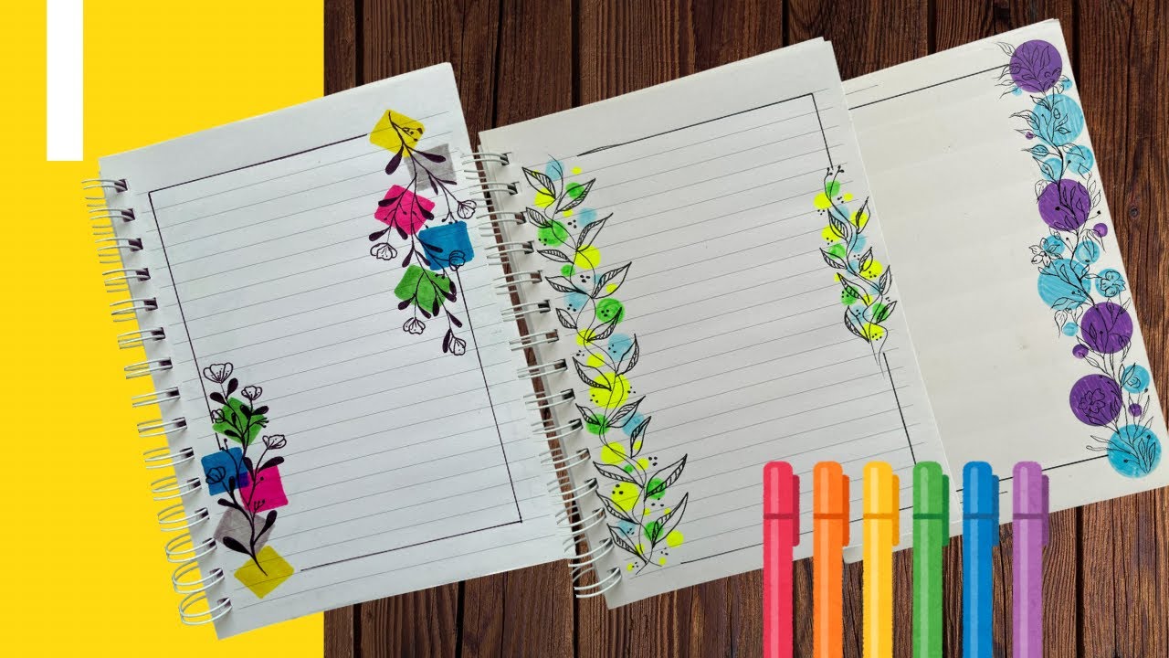 رسم الاطارات والزوايا الزخرفيه || Frame decoration