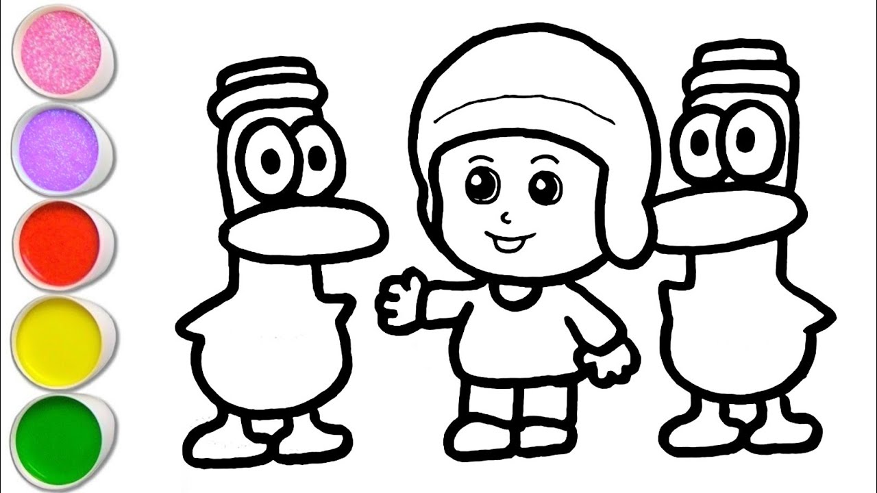 Милые близнецы Пато и Покойо: рисунок, раскраска и иллюстрирование для детей и малышей. Как нарис...