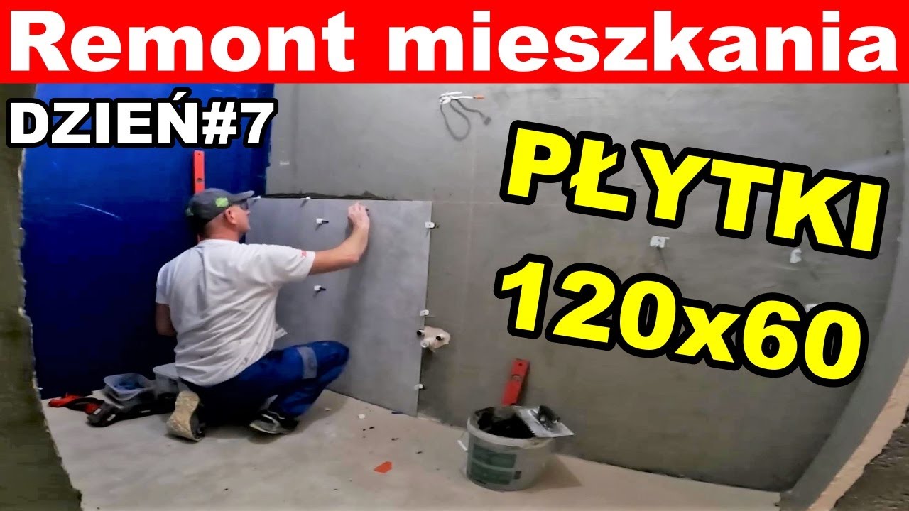 Remont mieszkania .Dzień7. Układanie płytek na ścianie w łazience. Płytki do łazienki 120x60