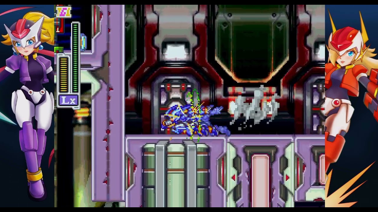 Mega Man ZX- Hivolt's stage, but with multiple Biometal forms (Hard Mode, No Damage)