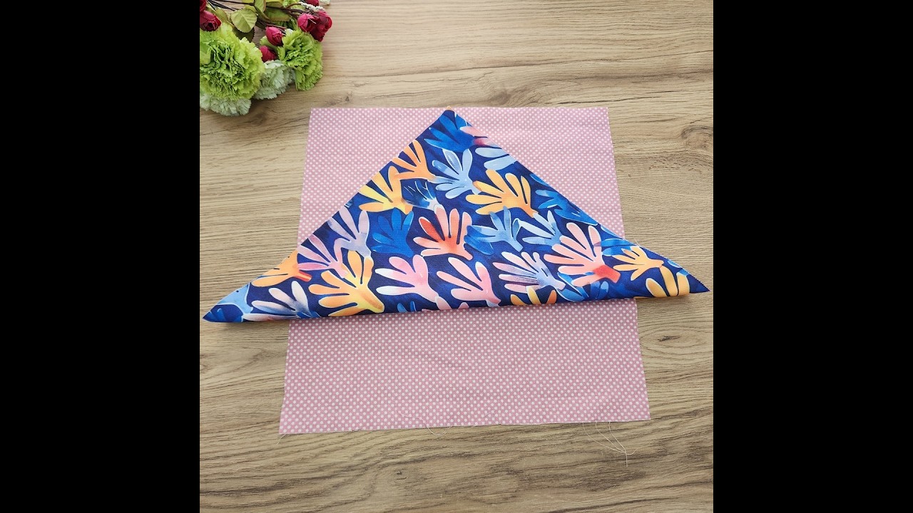 Super Easy Sewing Project for Beginners – Made with Just 2 Fabric Squares!