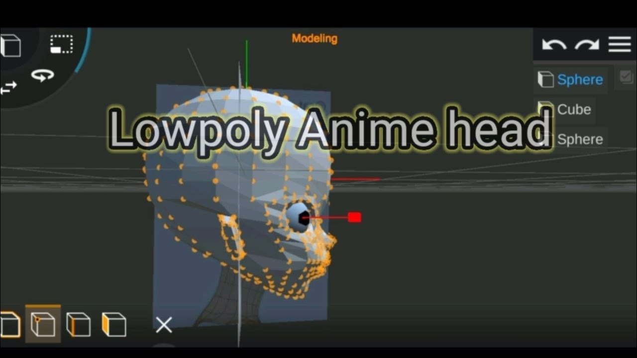 create anime head models in Prisma 3D | cara membuat kepala anime
