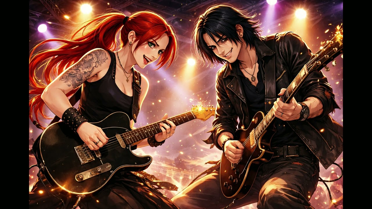 Monica & The Wolves – Crossfire in Six Strings – Instrumental Gothic Country Rock (Suno V5)