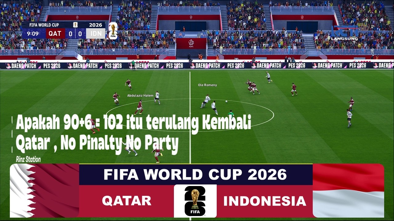 Qatar, Anak Emas AFC - Qatar vs Indonesia | FIFA World Cup 2026 | virtual gameplay