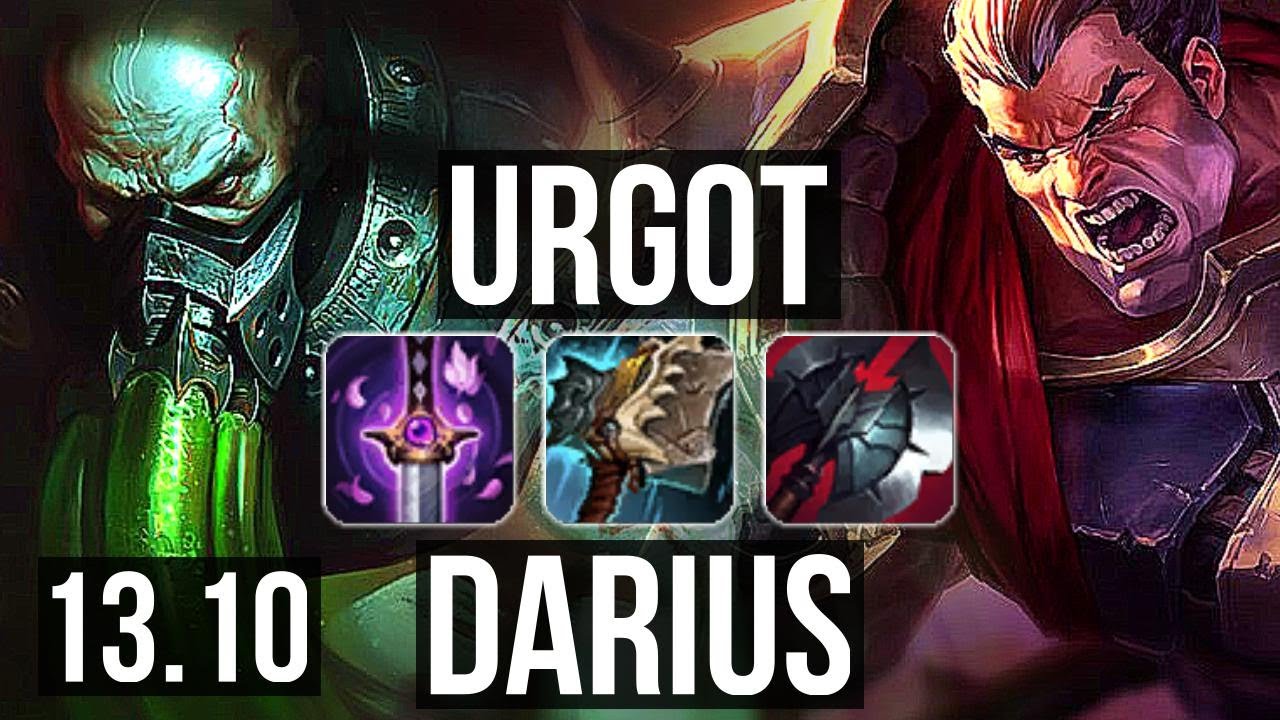 URGOT vs DARIUS (TOP) | 12 solo kills, Legendary, 18/3/3, 900K mastery | KR Diamond | 13.10