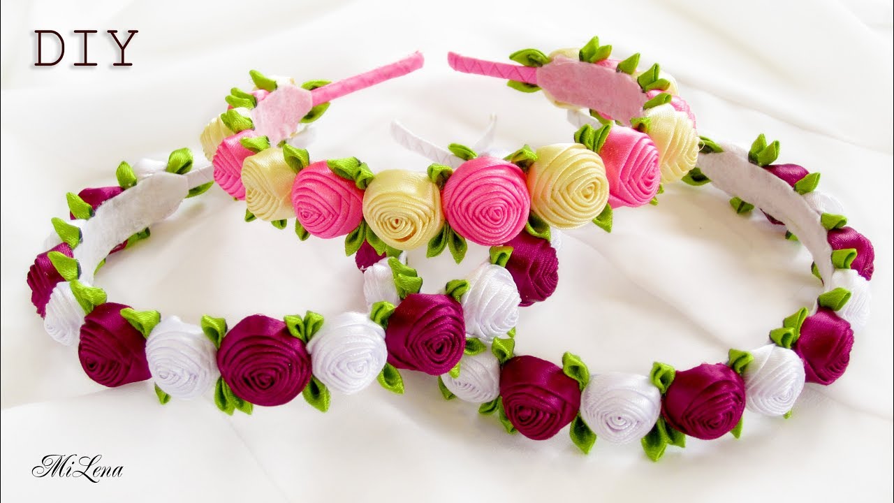ОБОДОК С РОЗАМИ, МК /  DIY Roses Headband