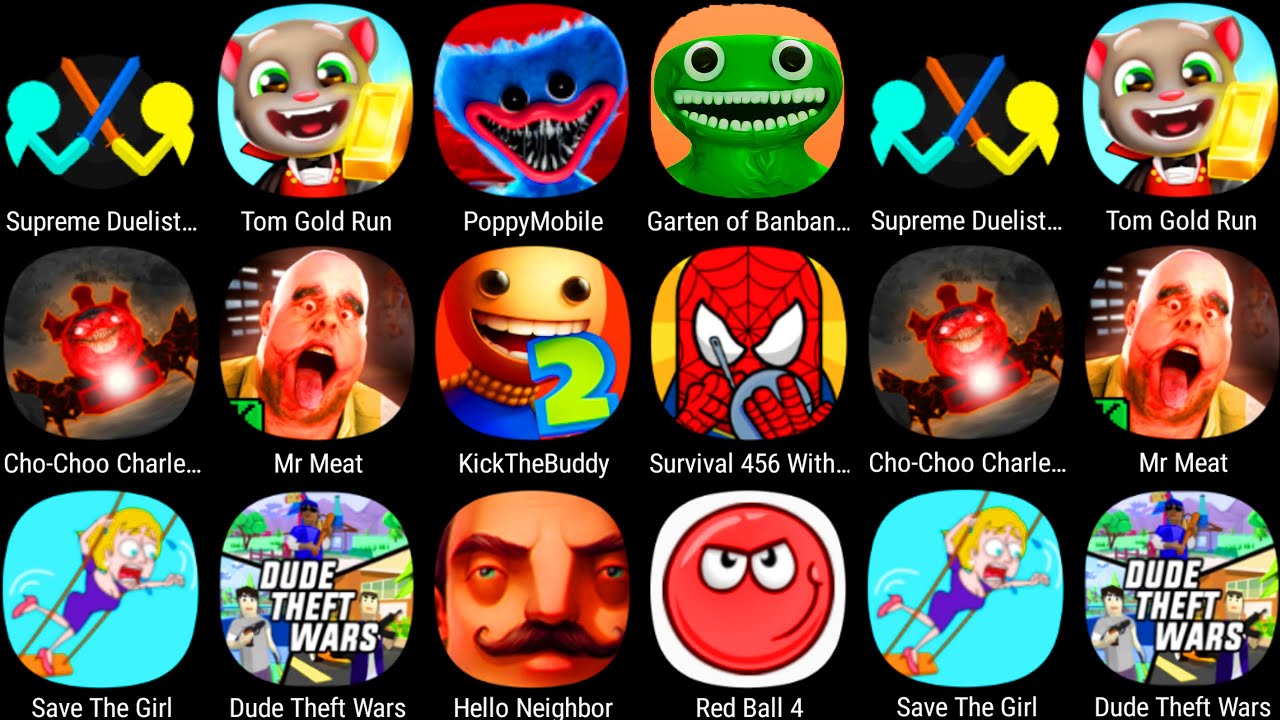 Survival 456 With Super Hero,Garten Of Banban,Hello Neighbor,Dude Theft Wars,Cho Choo Charles.......