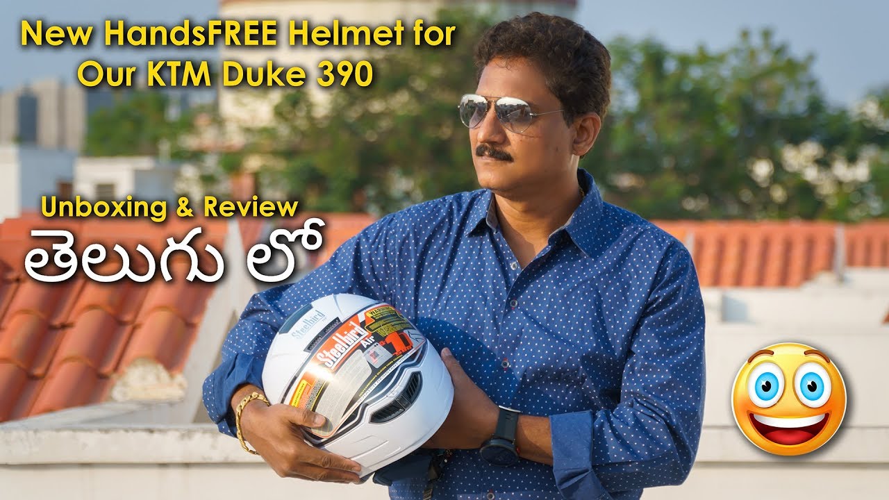 Steelbird SBA-1 HF HandsFREE Helmet Review in Telugu...