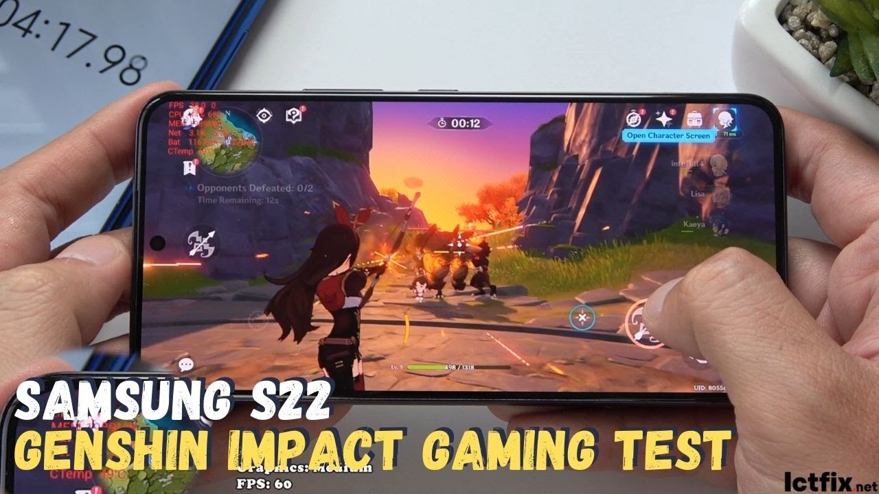 Samsung Galaxy S22 Genshin Impact Gaming test | Snapdragon 8 Gen 1, 120Hz Display
