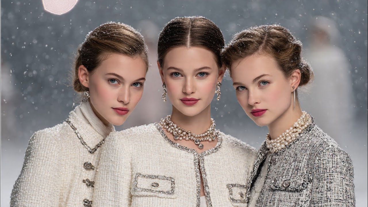 CHANEL Fall Winter 2025/26 Iconic Pearl & Grey Tweed Looks