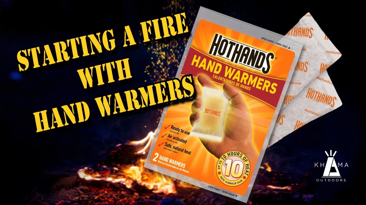 STARTING A FIRE WITH HAND WARMERS ( KHAMA OUTDOORS ) 2020 BUSHCRAFT