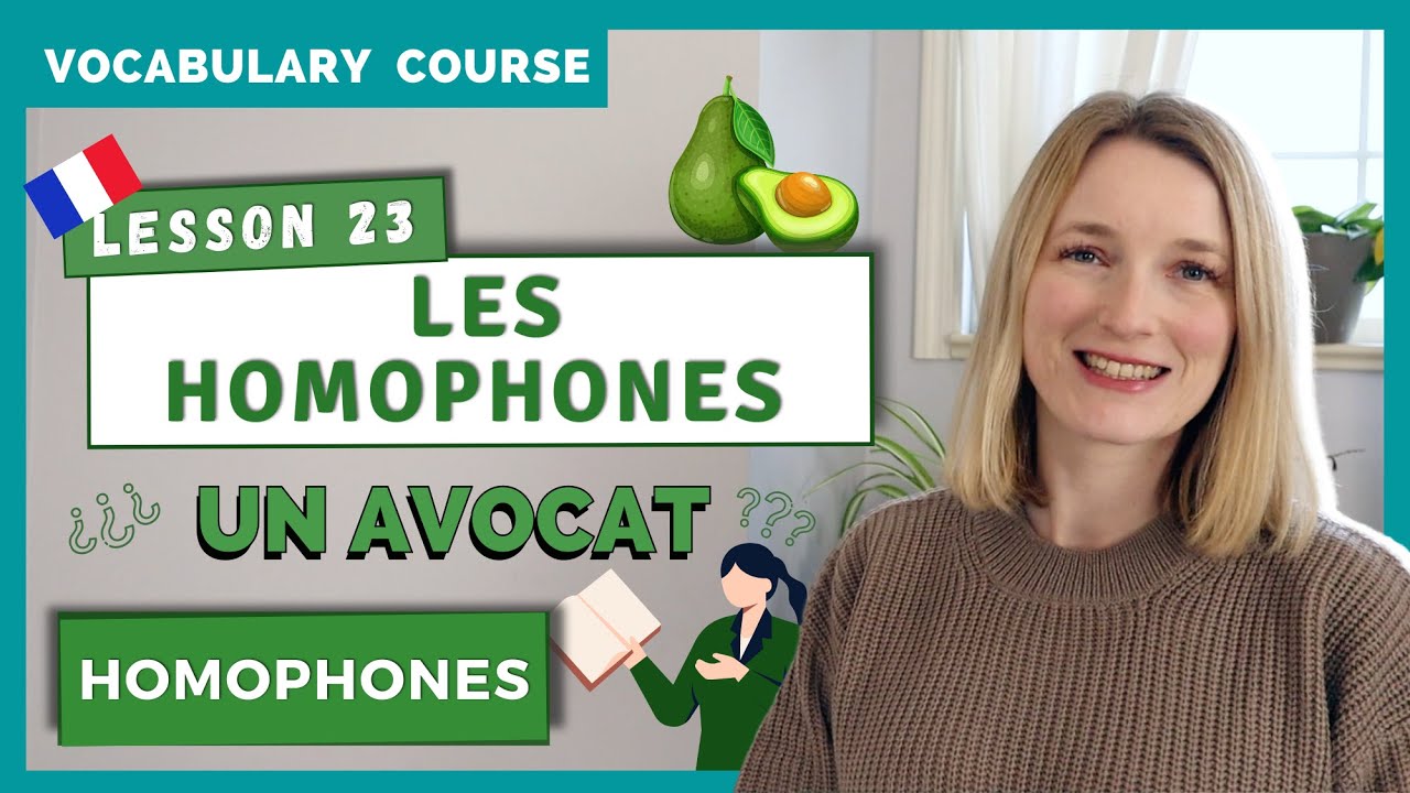 75 French Homophones That You Should Know - Avocat & Avocat 👩‍💼🥑 | French Vocabulary 23