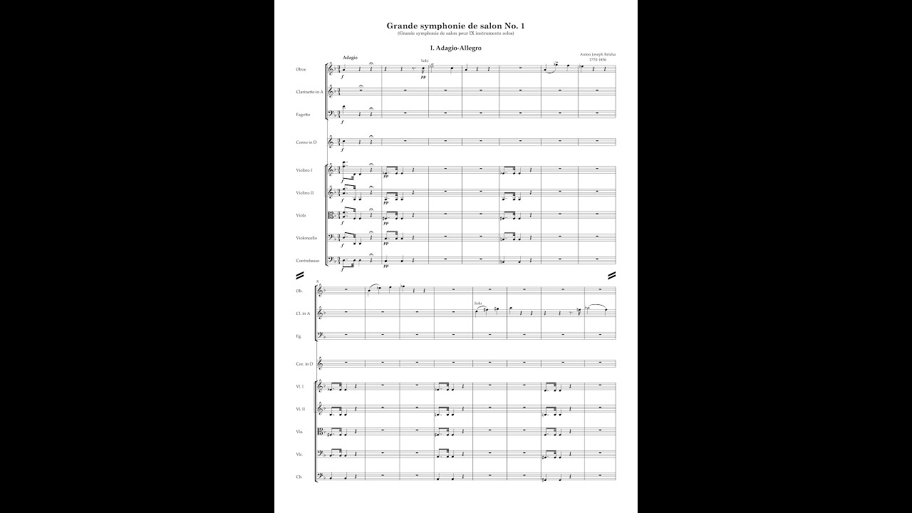 Anton Reicha – Grande symphonie de salon no 1 (nonette)