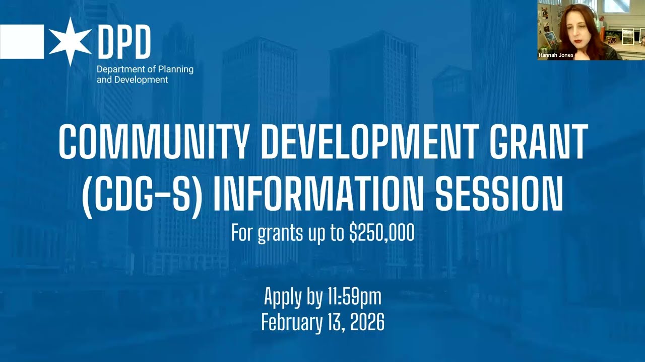 Community Development Grant (Small) Informational Webinar: January 2025