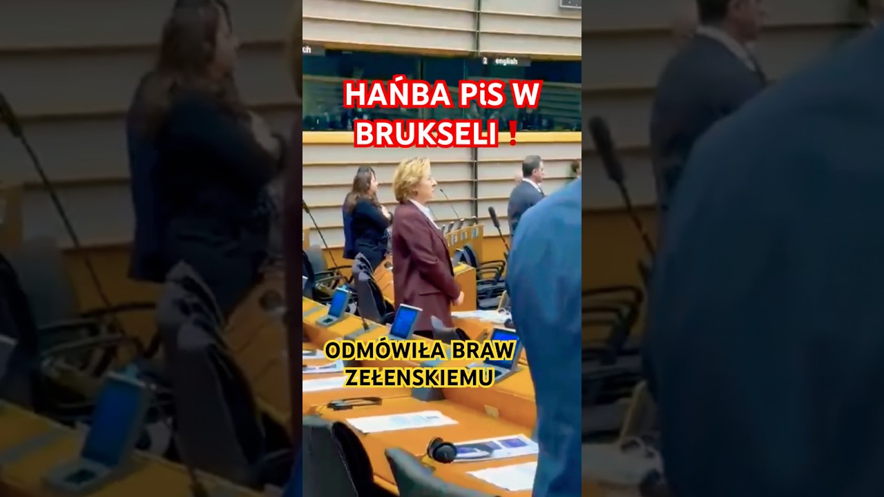 WSTYD NA SALI❗️Posłanka PiS nie klaskała Zełenskiemu #pis #polityka #Ukraina #zelensky #Bruksela