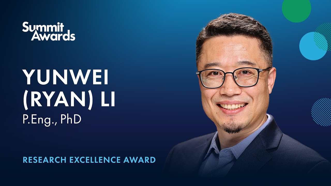 Dr. Yunwei (Ryan) Li - Recipient of the 2025 Research Excellence Award