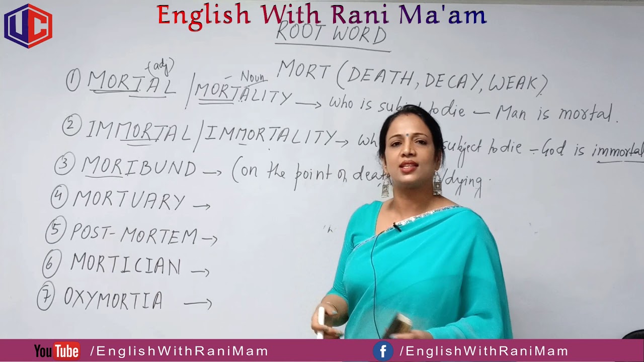 Vocabulary Through Root Words in English With Meaning in Hindi for SSC CGL/BANK PO/UPSC | Part-23