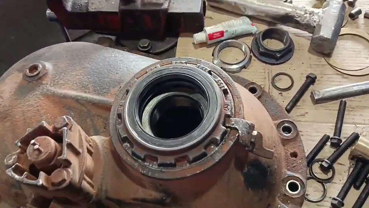 Montagem de diferencial Mercedes traçado. Primeira parte.