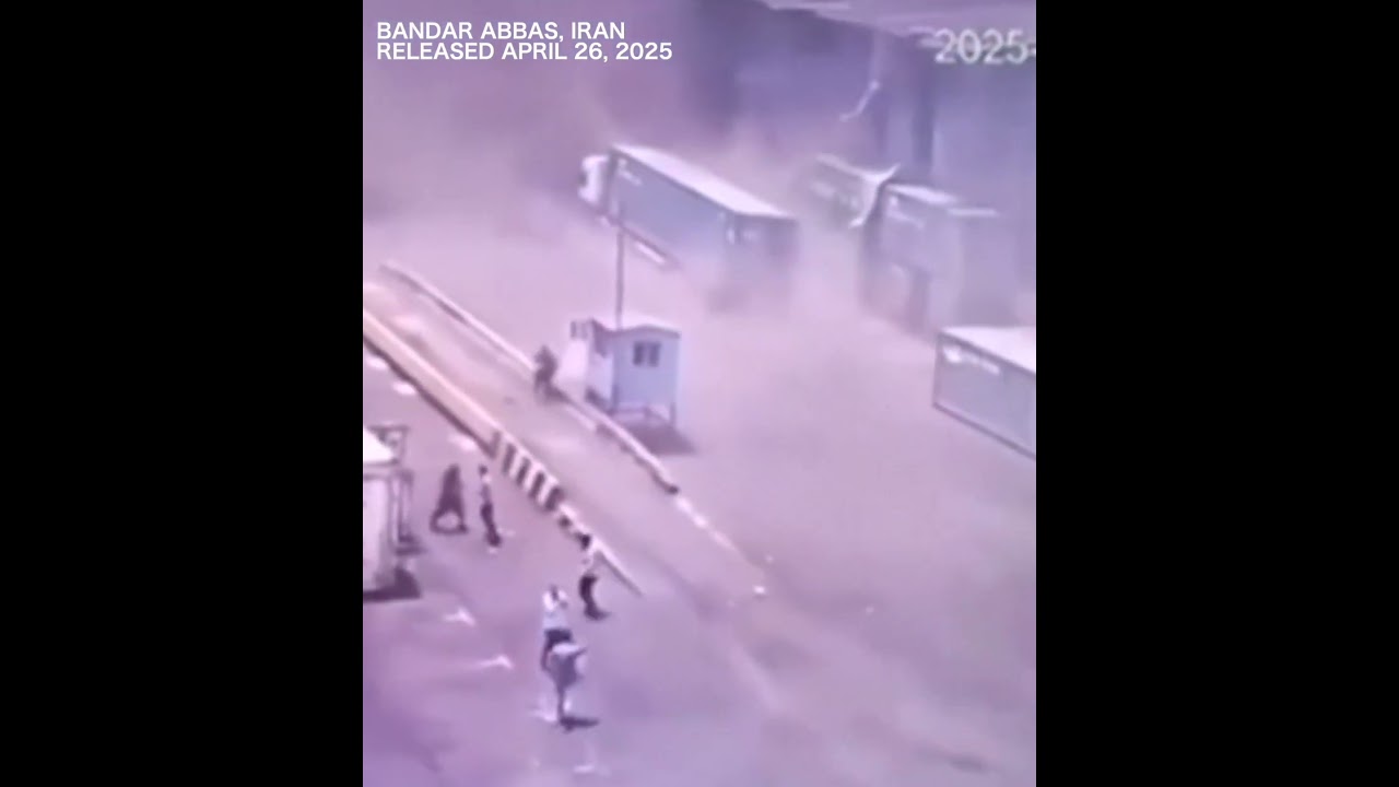CCTV shows moment Iranian port exploding