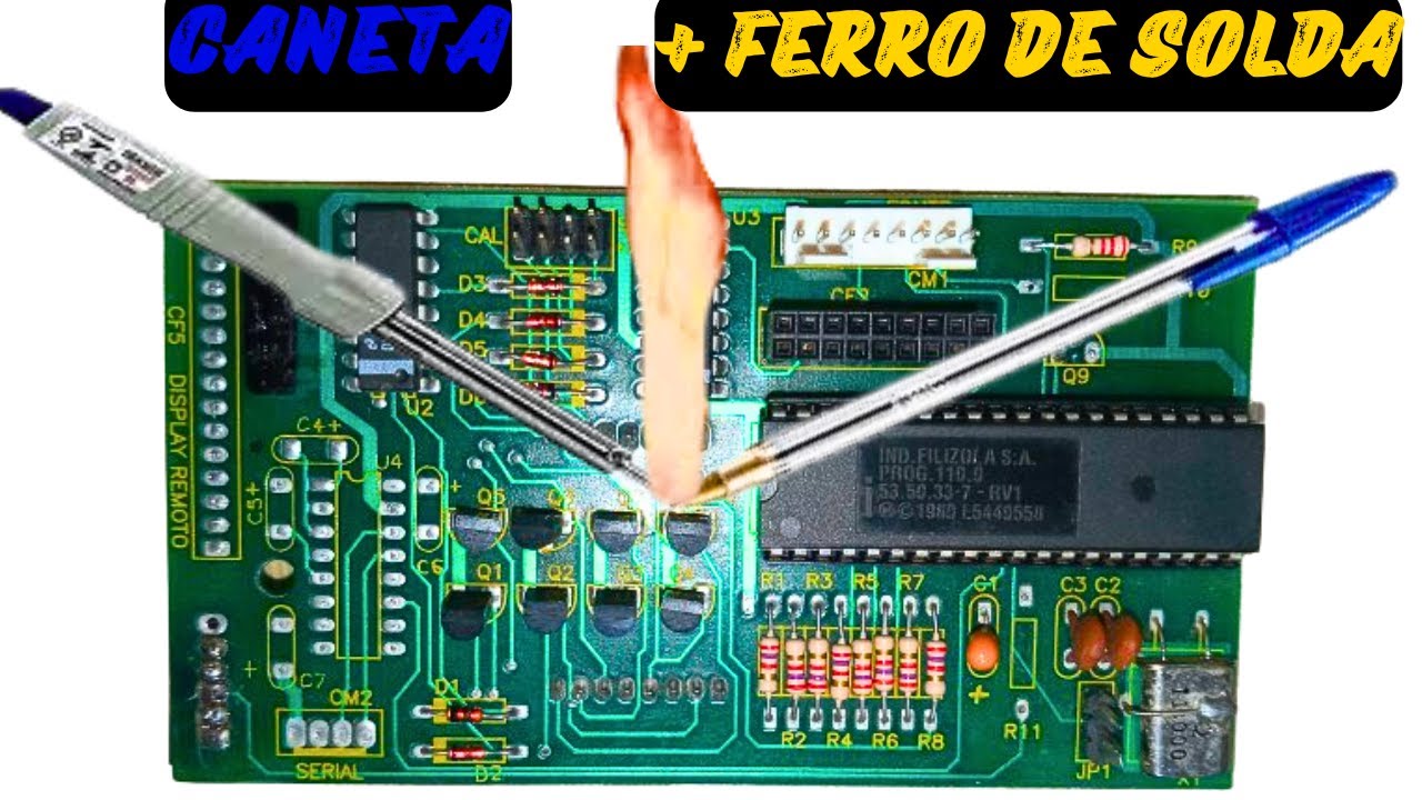 Como tirar componentes de placa eletrônica sem sugador de solda usando apenas uma caneta