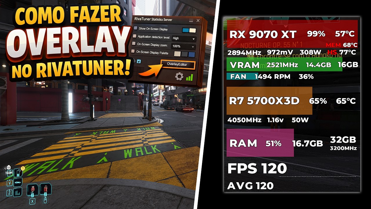 Aprenda como fazer um OVERLAY com o Rivatuner ! (Detalhado)📊