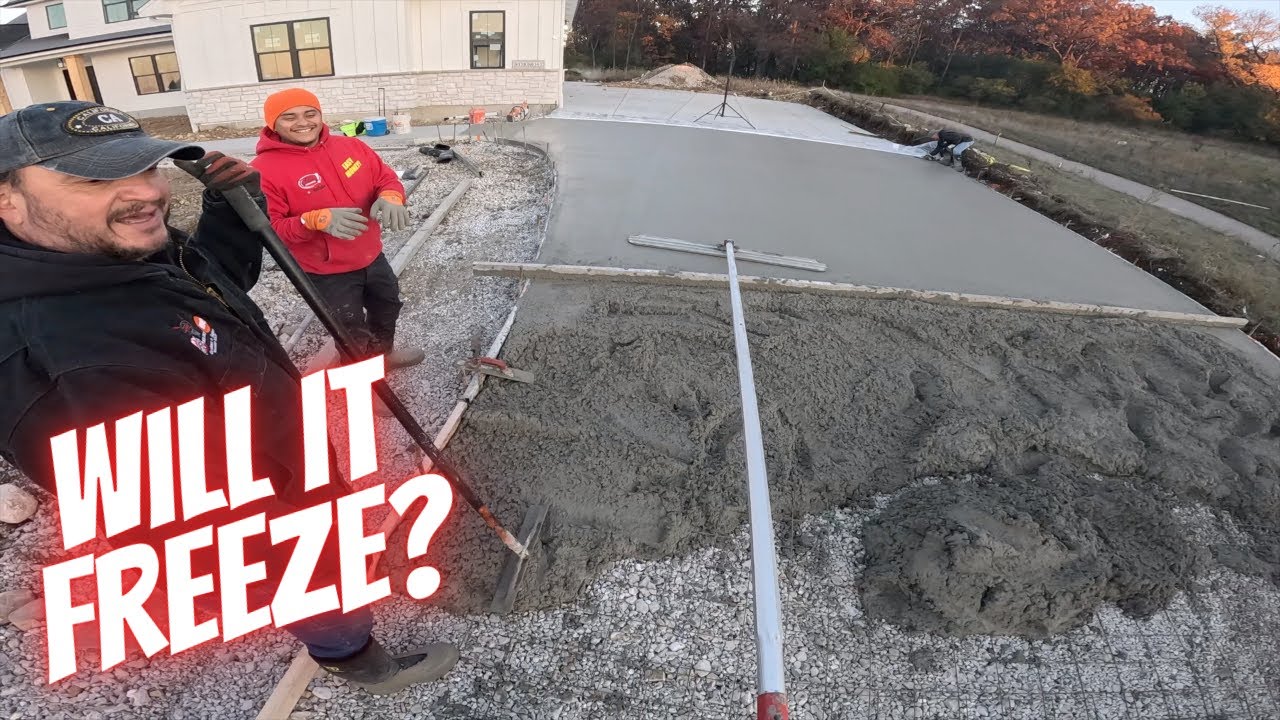 Too cold for concrete? I wimped out!