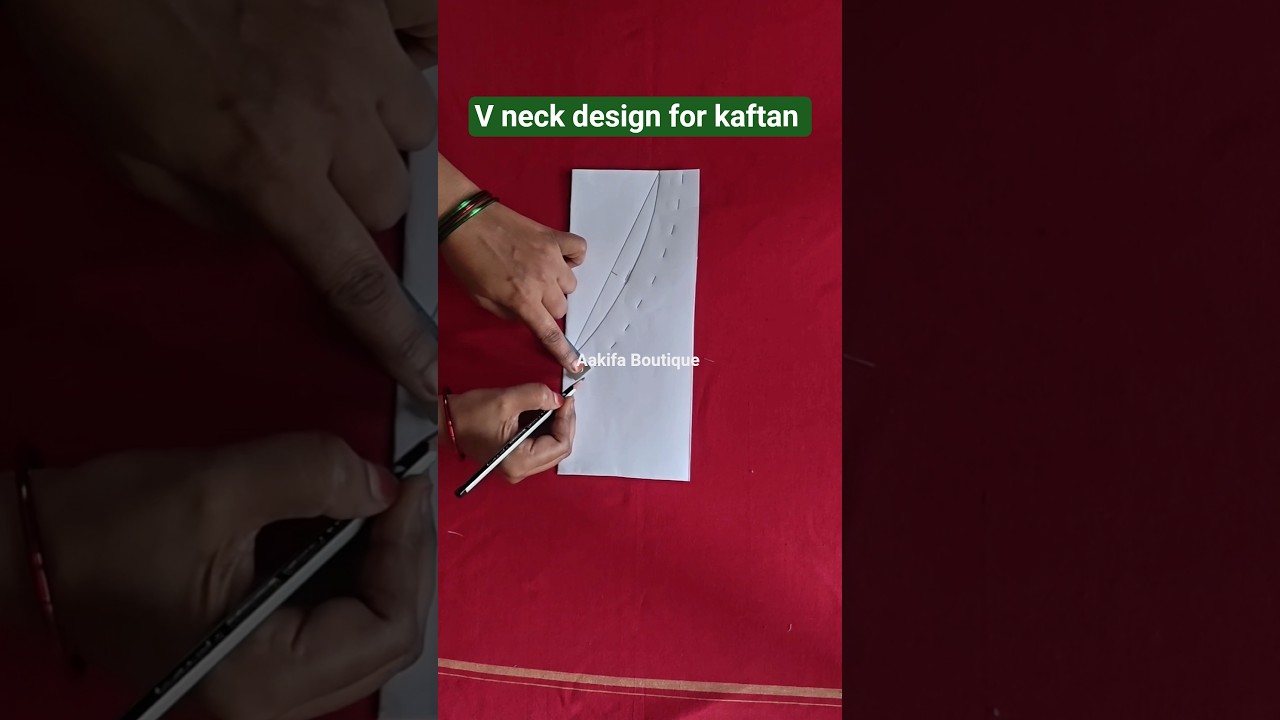 V Neck Design For Kaftan #vneck #vneckdesign काफ्तान के लिए V Neck डिजाइन #shorts #sewing #viral