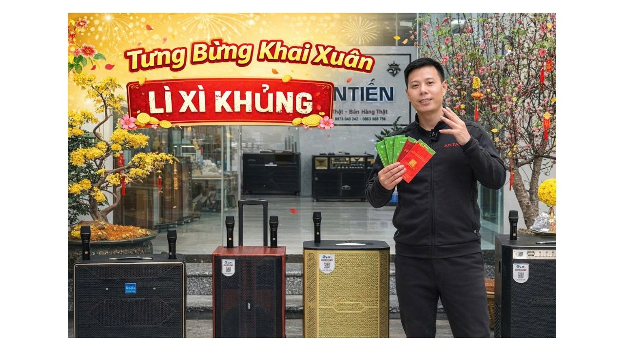 Tưng Bừng Khai Xuân Lì Xì Khủng Đầu Năm - Tổng Kho Loa Kéo Anh Tiến