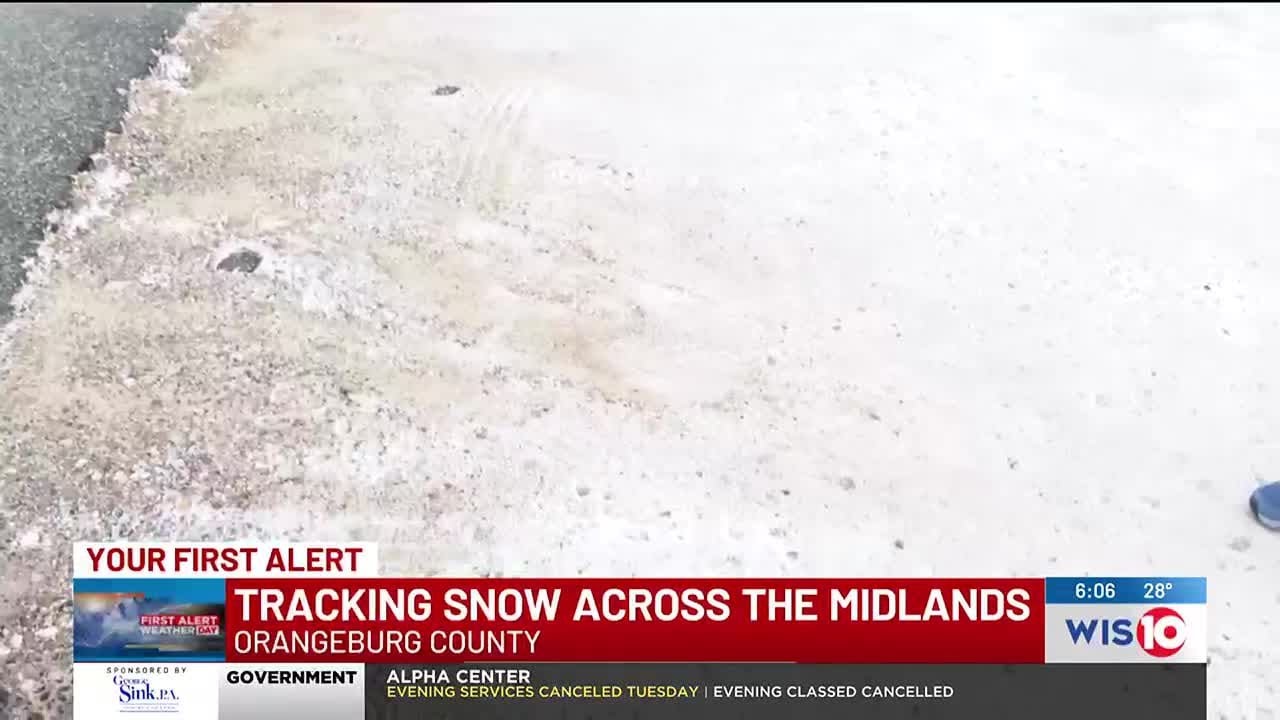 Deric Rush access snow at Orangeburg County