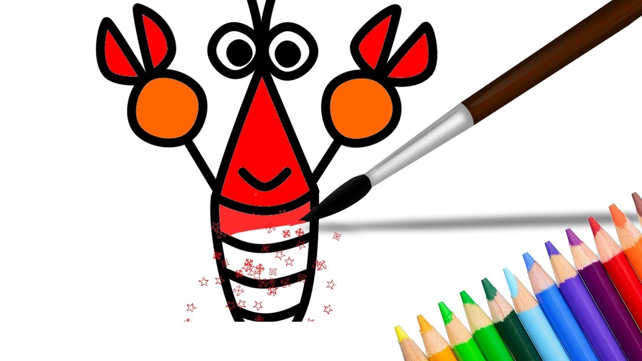 Kleurplaat voor kinderen - leer de kleuren! - zee en zomer kleuren!