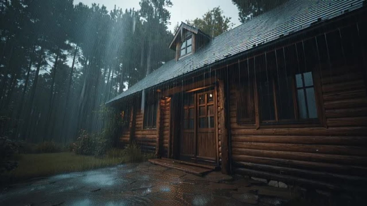 Relaxing Piano Music - Rain in a Village House 🌧️ For Deep Sleep, Rest, Insomnia & Stress Relief
