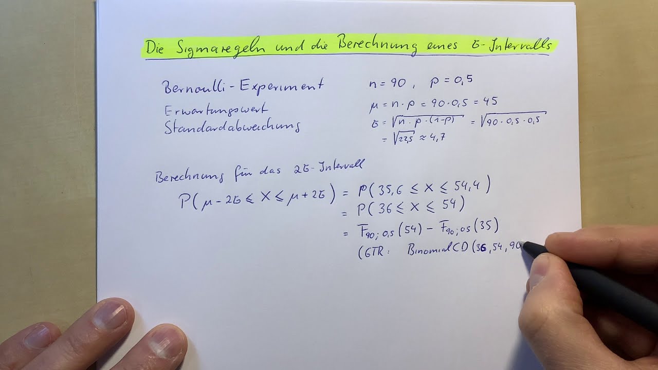 Stochastik - Die Sigmaregeln und die Berechnung eines Sigmaintervalls
