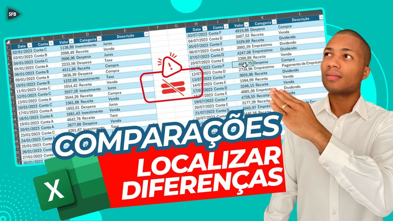 Como Encontrar Diferen&ccedil;as Entre Tabelas no Excel Usando Power Query | Concilia&ccedil;&atilde;o de Dados