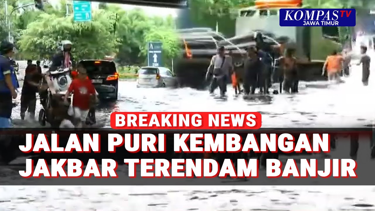 Kondisi Banjir Jakarta, Jalan Puri Kembangan Jakbar Terendam Kendaraan Mogok!