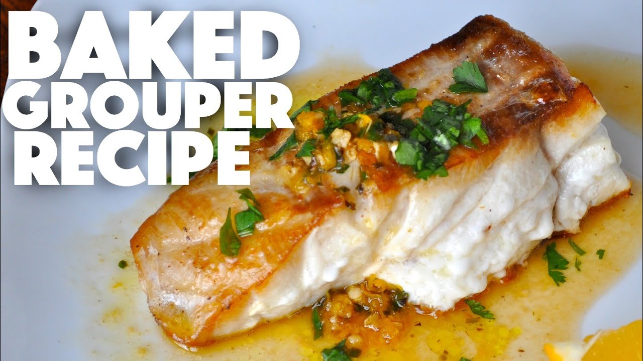 Catch n Cook Baked Grouper Fillet Recipe - saltwater fish dinner - filet and cook
