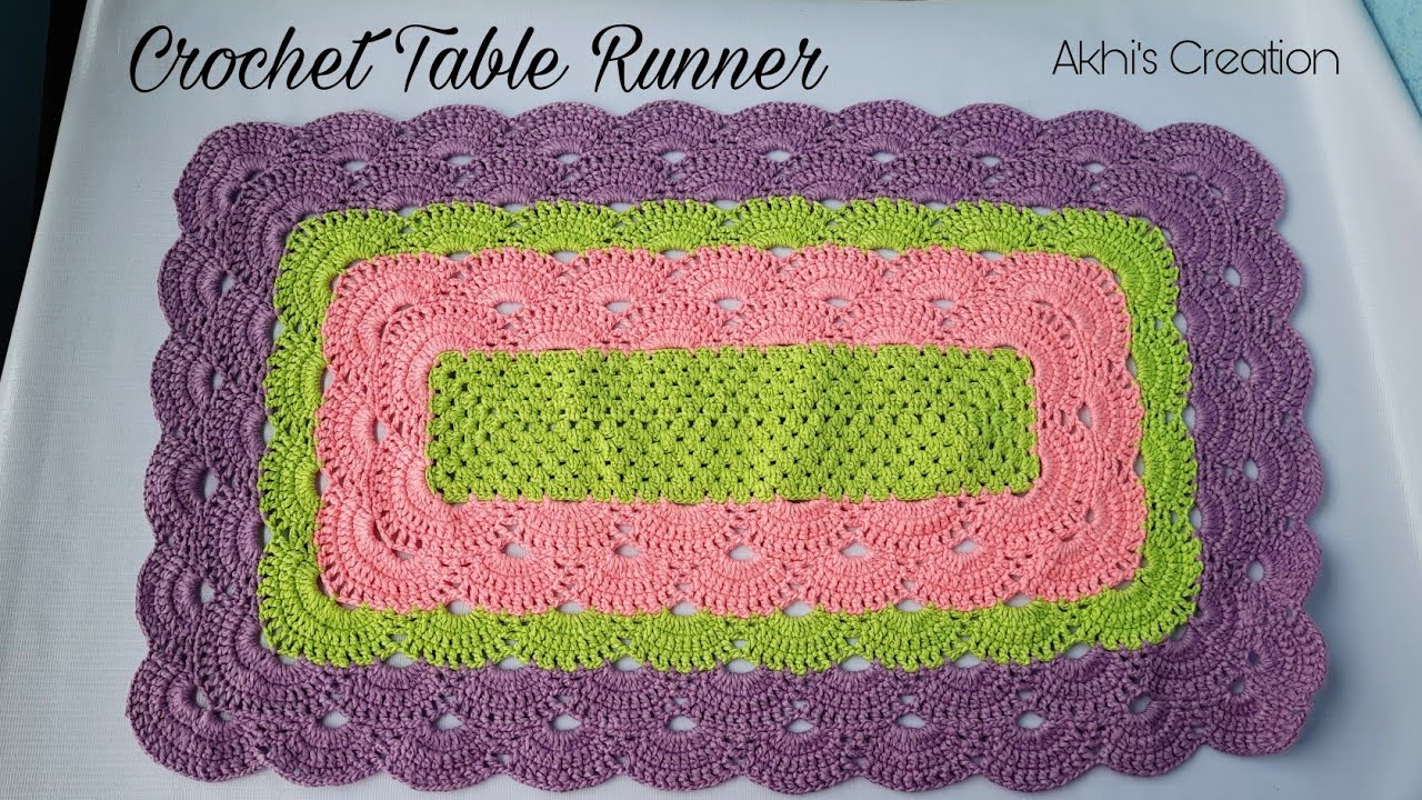 #11 Crochet table runner/ কুশিকাটার আসন/ কুশিকাটার চারকোনা টেবিল ম্যাট