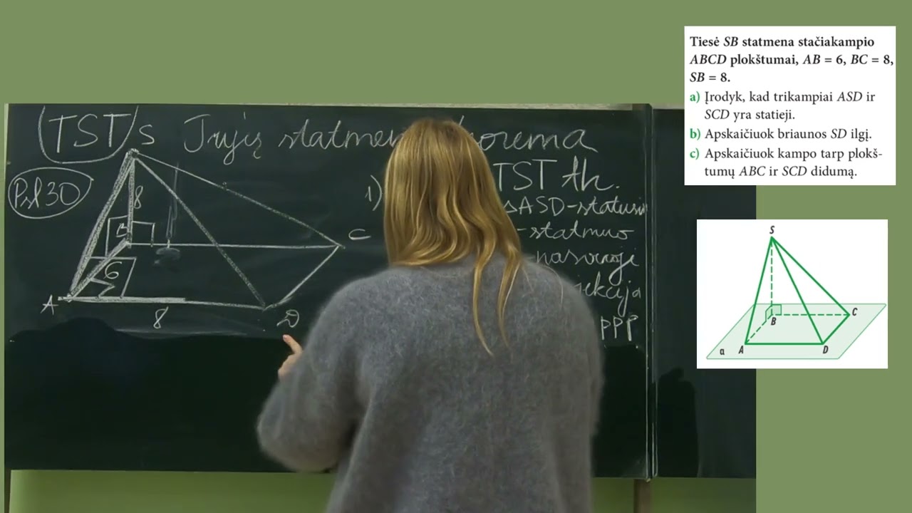 12 klas.  Trijų statmenų teorema . Įvadas