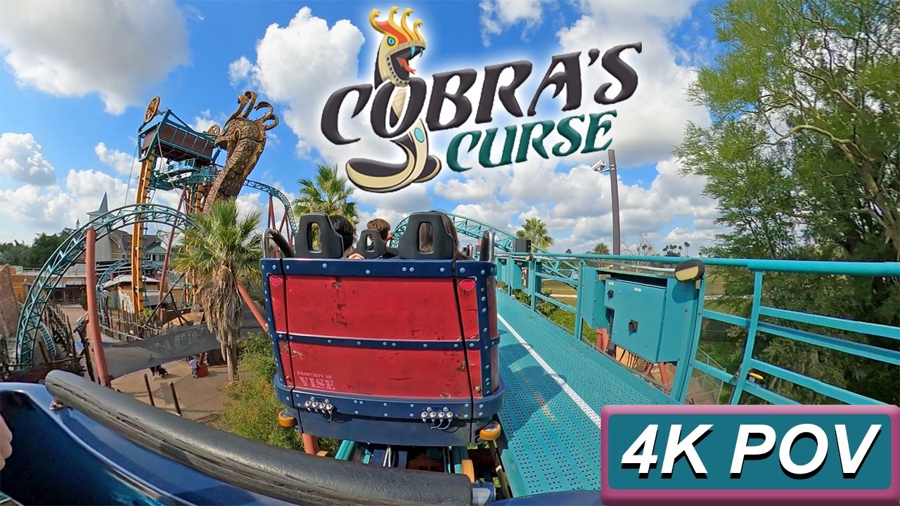 Cobra's Curse (4K Front Seat POV)- Busch Gardens Tampa, Tampa, FL