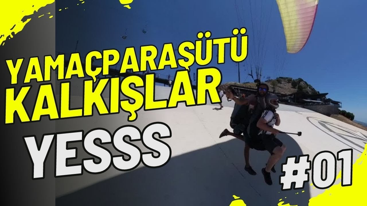 Babadag Paragliding in Ölüdeniz Fethiye , Babadag Yamaç Paraşütü Kalkış Anı #new #1