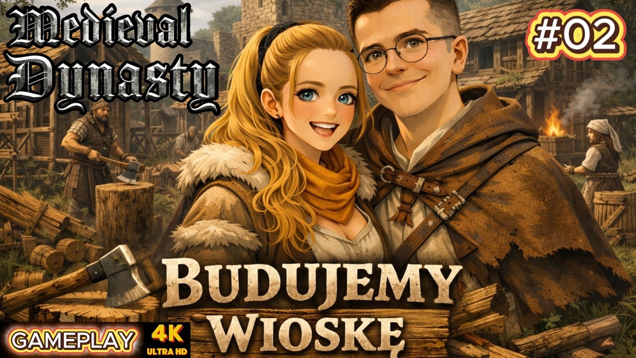 Medieval Dynasty CO-OP PL – odc. 2 🐎 Problemy osady i szybki wypad do miasta! | GamePlay PL