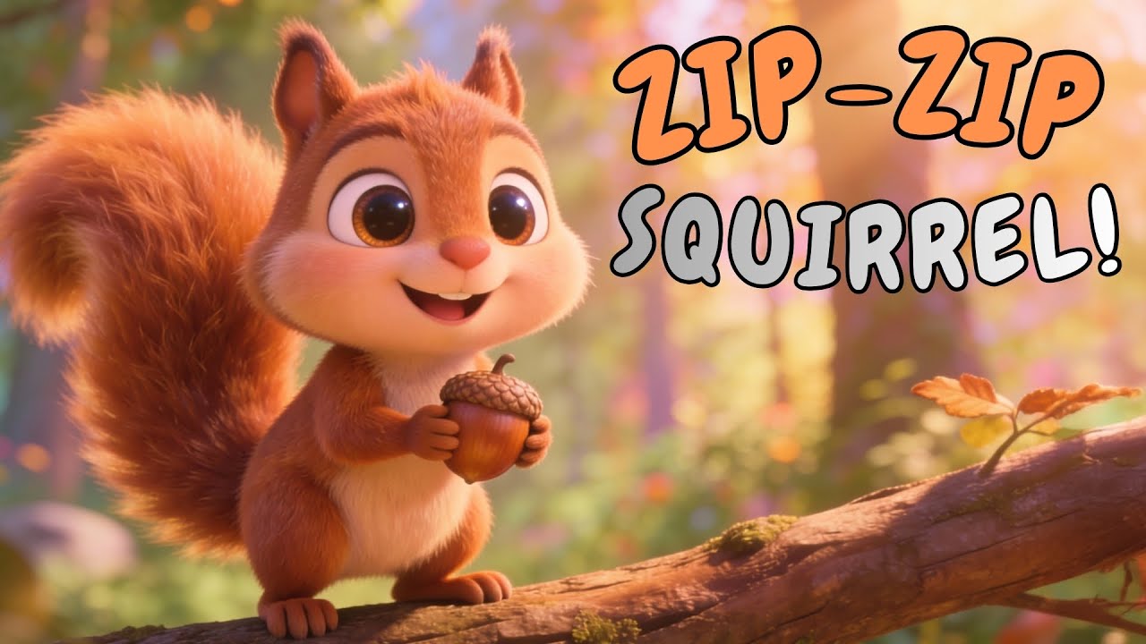 Squirrel Song 🐿️ | Cute Animal Song for Kids