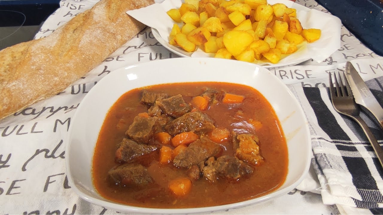 TERNERA EN SALSA MURCIANA 🥖🍟🥩