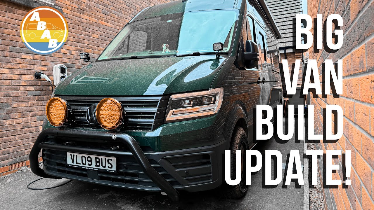 Crafter Camper Van Build Update - Auxbeam RAY-L Spot Light Install