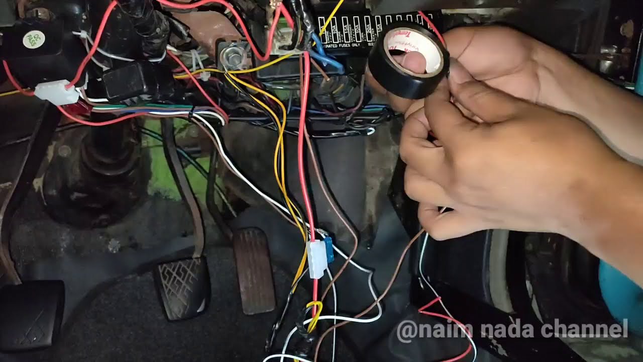 PASANG REMOT ALARM UNIVERSAL DI MOBIL DAIHATSU CHARADE.