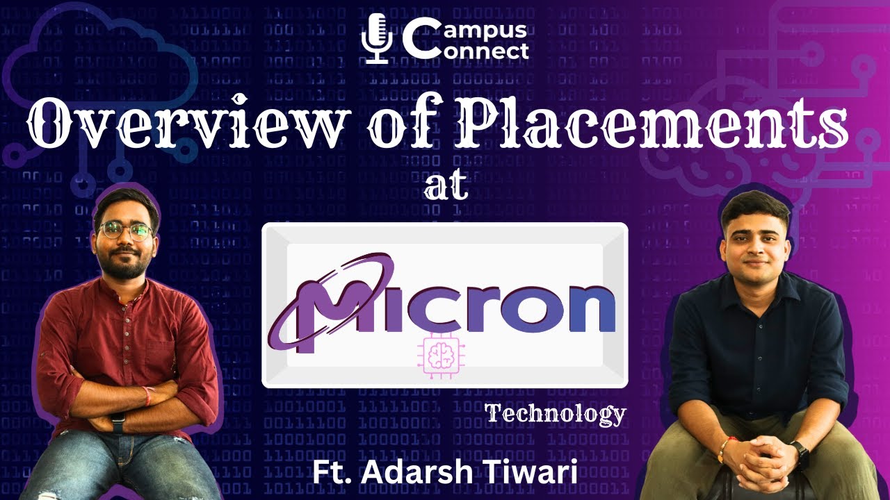 Detailed overview of placements at Micron Technology | Campus Connect EP04 |Piyush Kumar [ NIT RKL ]