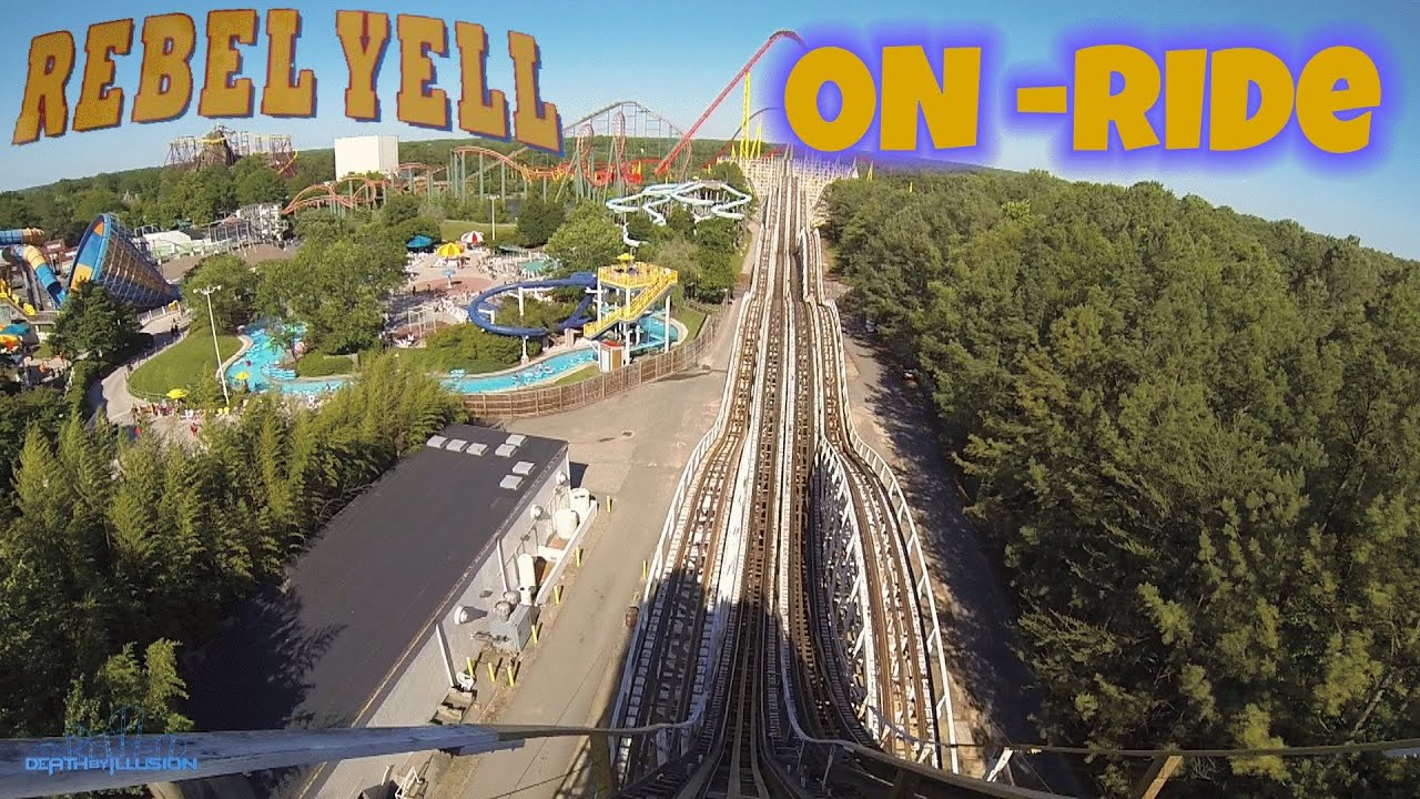 Rebel Yell - North Side On-ride Front Seat (HD POV) Kings Dominion