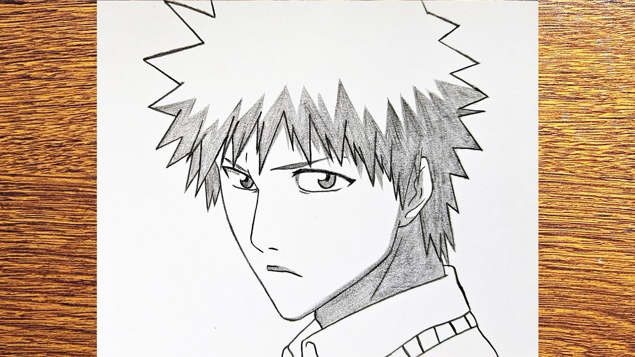 How to Draw Ichigo Kurosaki (Bleach) - Step by Step Tutorial | Anime Drawing Easy