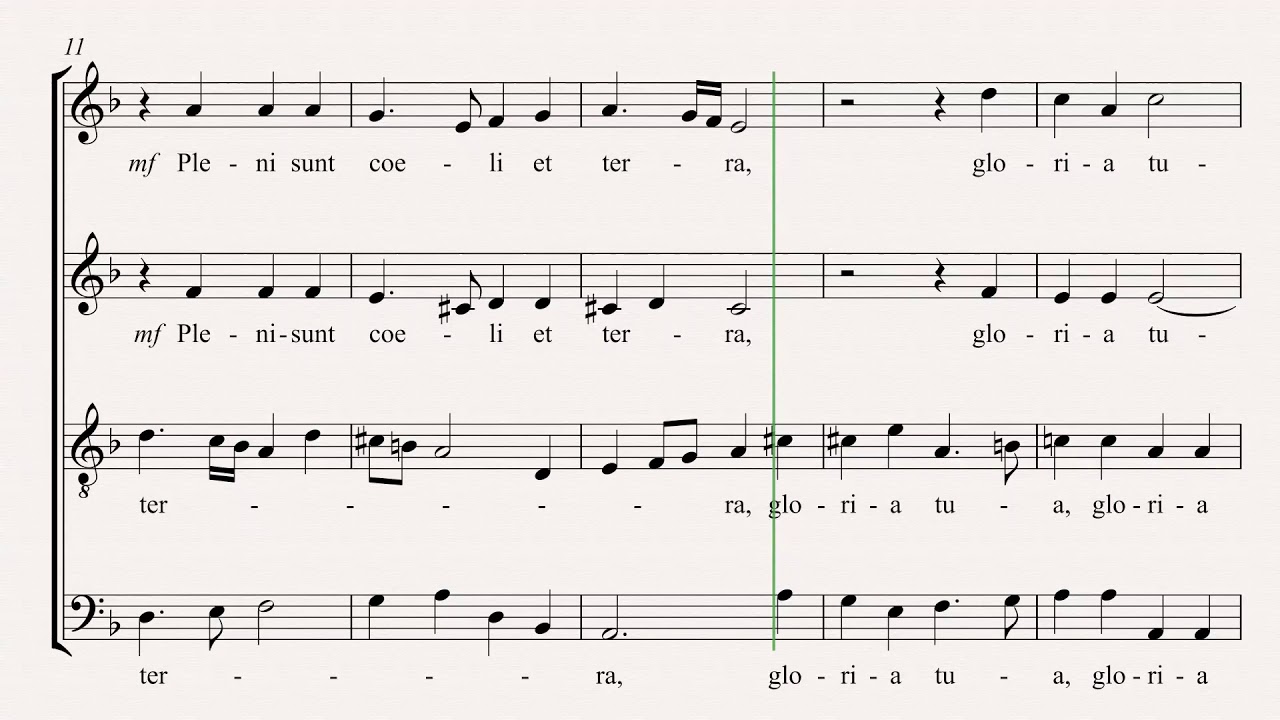 Lotti Missa Brevis - Sanctus - Full Score