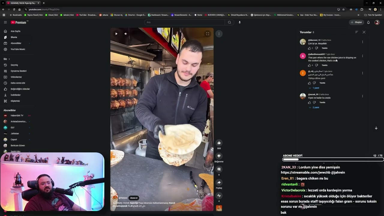 Jahrein Yemek Videosu İzliyor (Bol bol Salmonella ve Küfür)