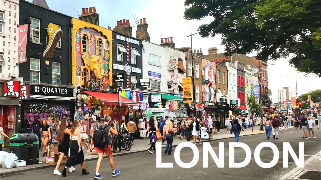 🚶‍♂️ Heatwave Evening Walk in Camden London | Camden Market | 4K Summer Tour